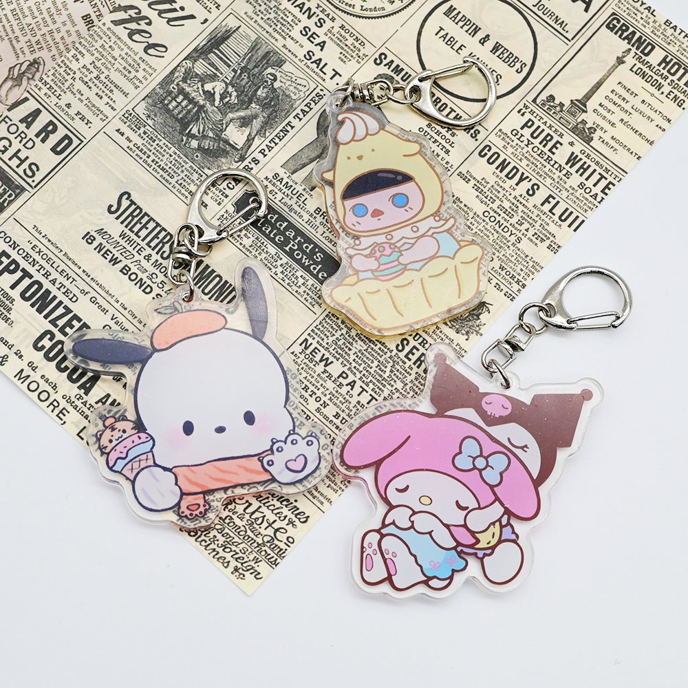 make your own design custom printed acrylic keychain custom printed acrylic charms Key chain Badge Accessories