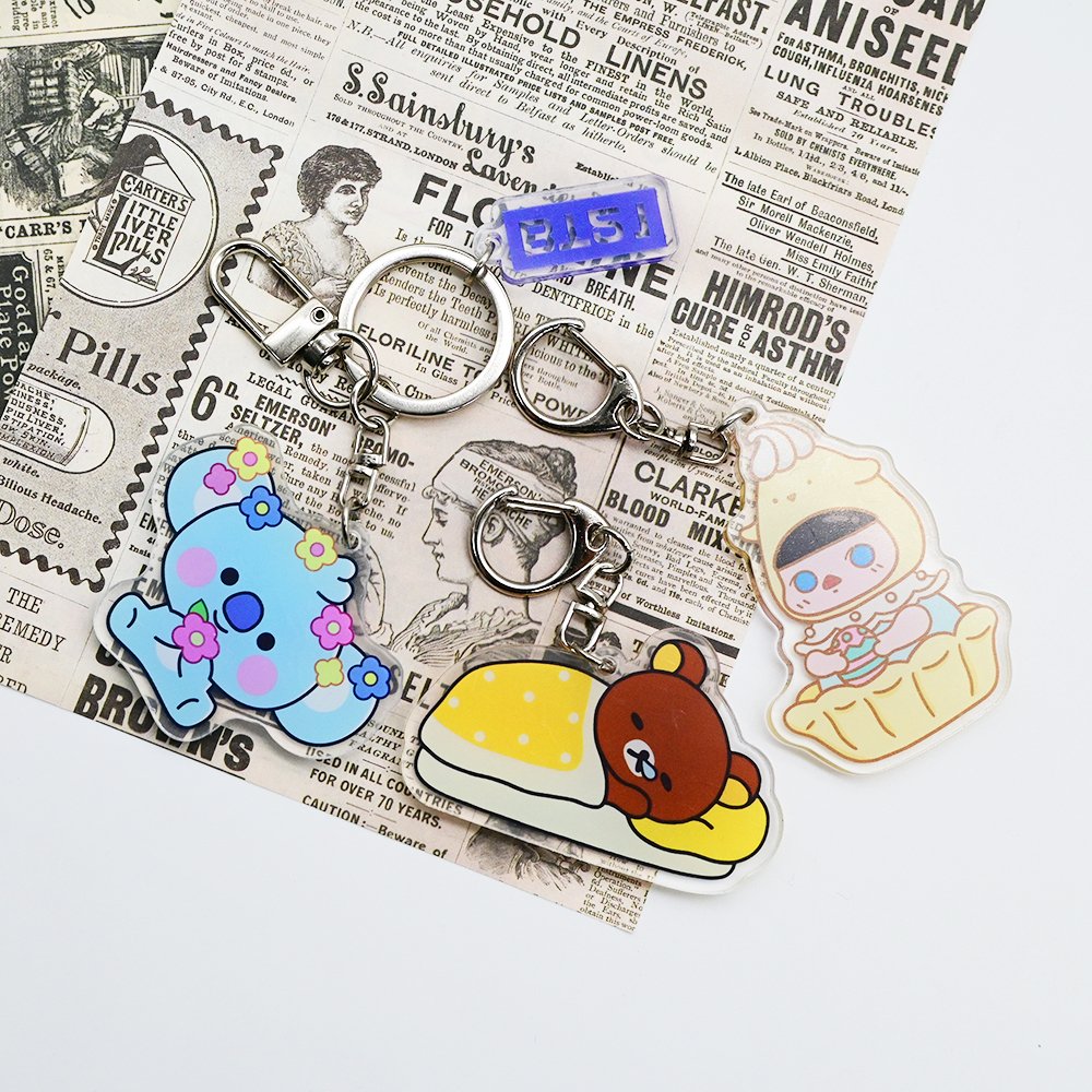 make your own design custom printed acrylic keychain custom printed acrylic charms Key chain Badge Accessories