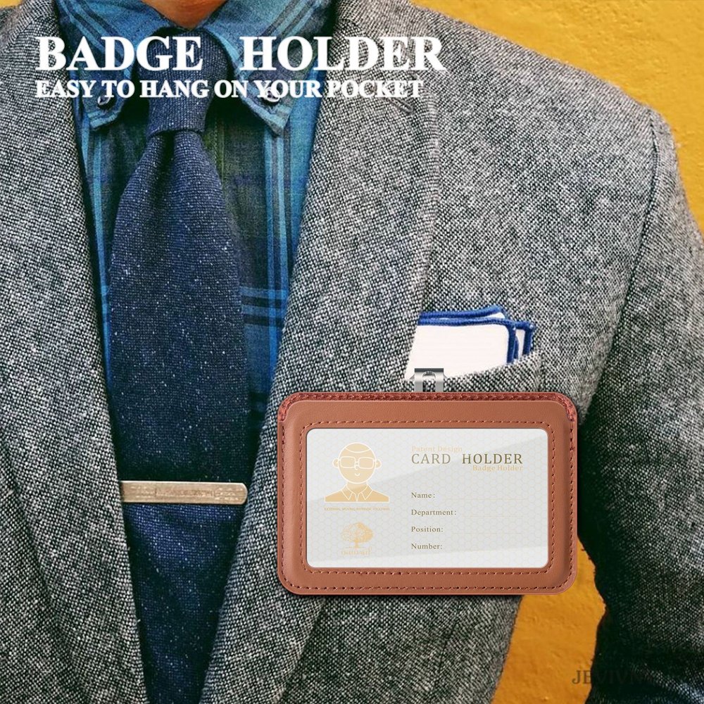 Genuine Leather Case Leather Business Card Holder ID Card Holder for Men Women Money Clip Credit Card Holder Cover