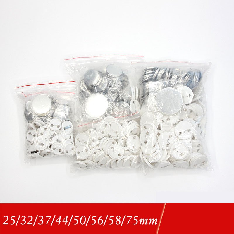 25/32/37/44/50/56/58/75mm Button Fashion Design Plastic Button Badge Custom DIY Round Metal Sublimation Pin Badges