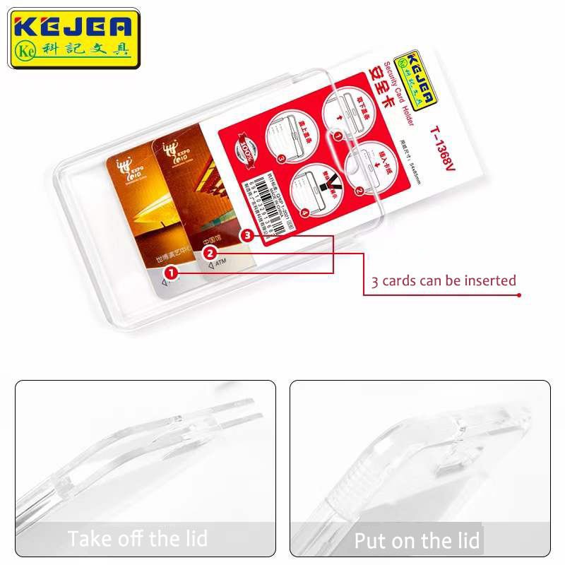 High-Quality Acrylic Transparent ID Card Holder - Durable Crystal Clear Badge and Bus i'd card holder, Plastic Badge Holder