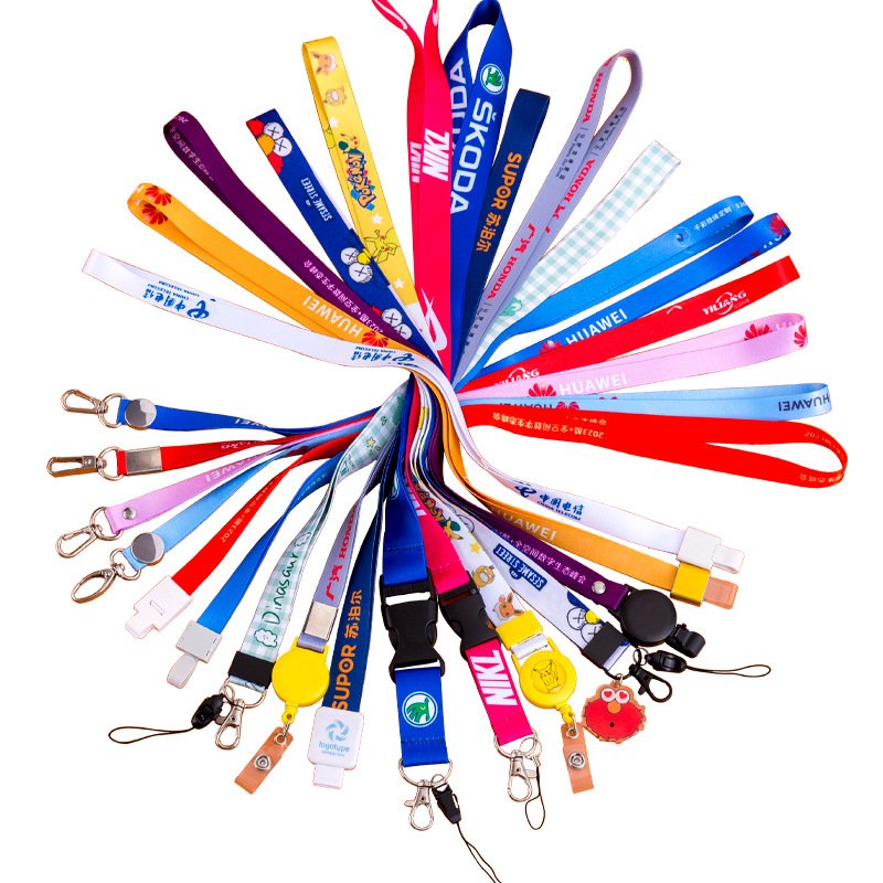 nylon woven anime teacher printed lanyard sublimation keychain lanyards strap phone polyester custom lanyard with logo custom