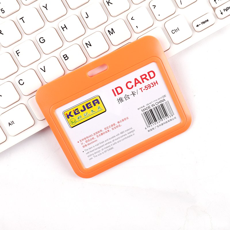 Kejea Wholesale A7 size ABS ID card protector neck card holder custom hard card cover protector