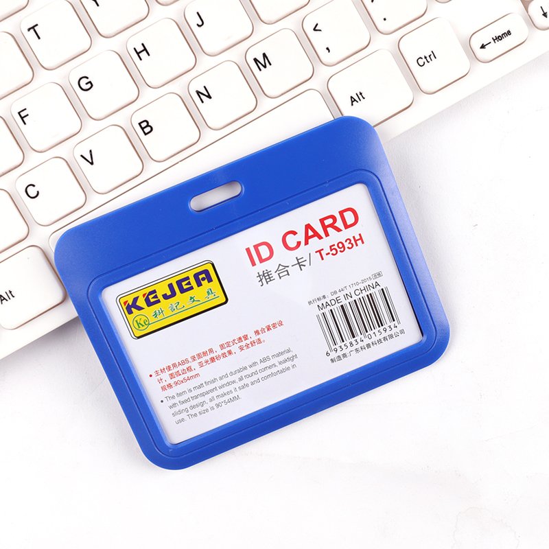 Kejea Wholesale A7 size ABS ID card protector neck card holder custom hard card cover protector