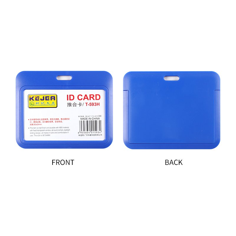 Kejea Wholesale A7 size ABS ID card protector neck card holder custom hard card cover protector