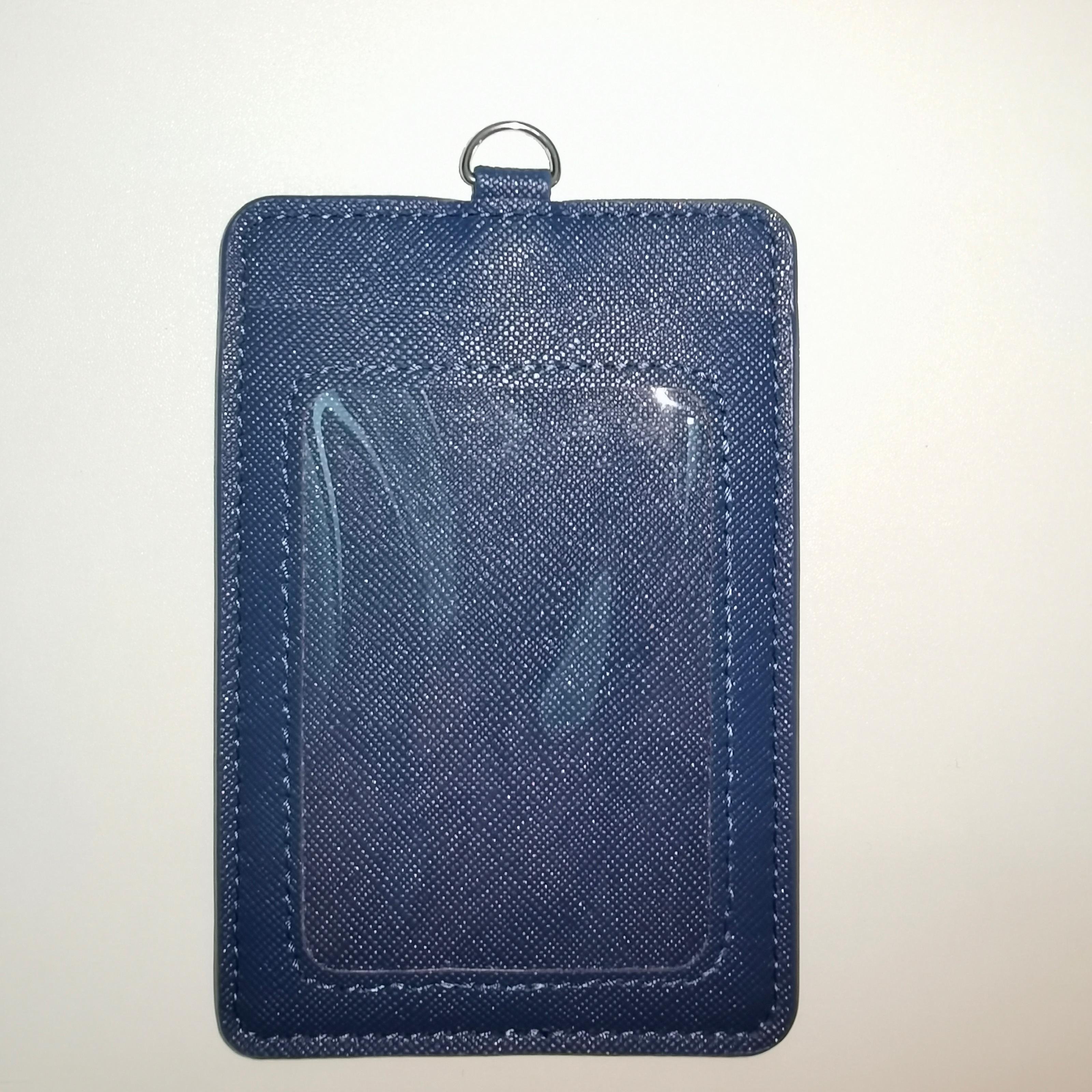 Custom soft plastic ID Job Name Badge PVC Card holder lanyard Card holder with badge