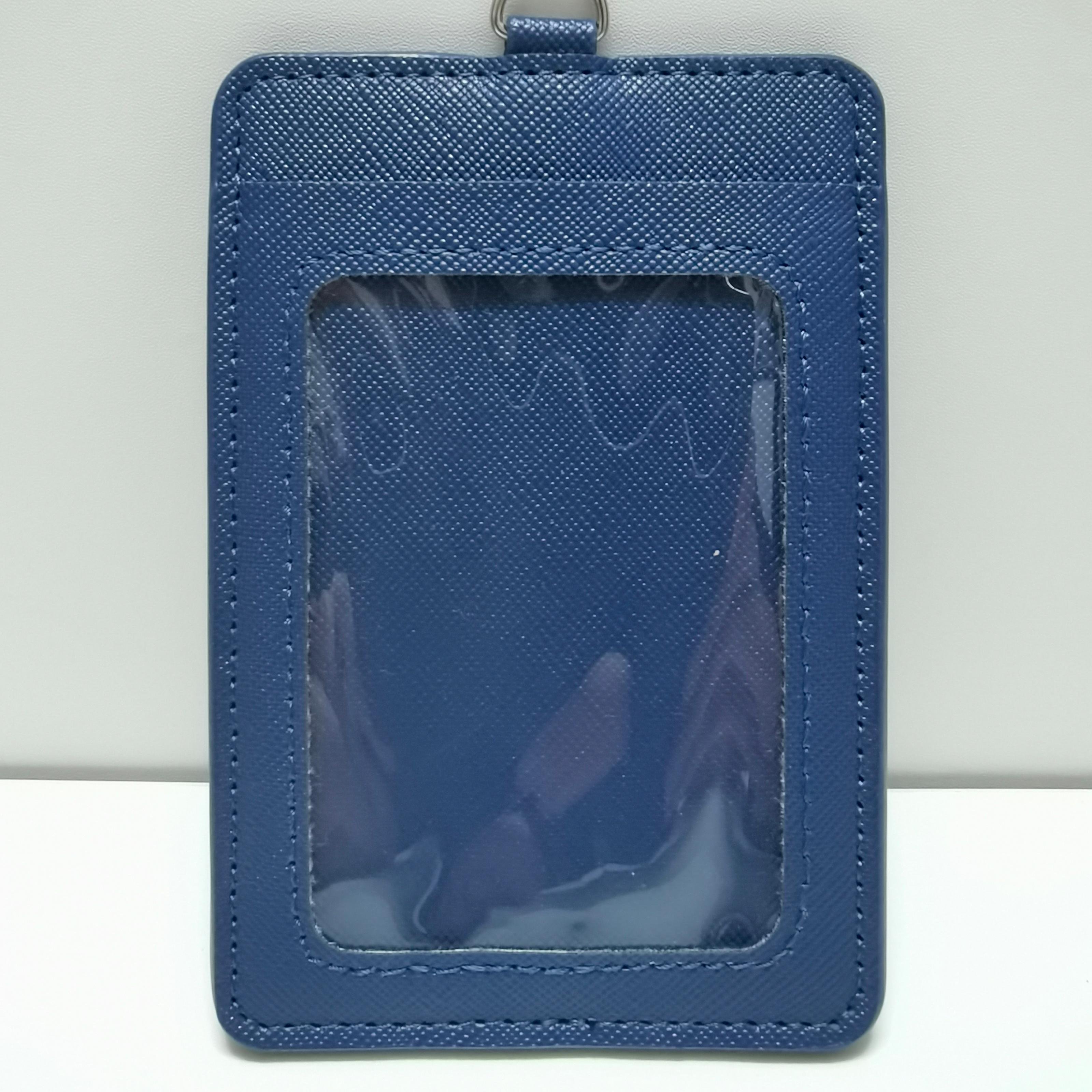 Custom soft plastic ID Job Name Badge PVC Card holder lanyard Card holder with badge