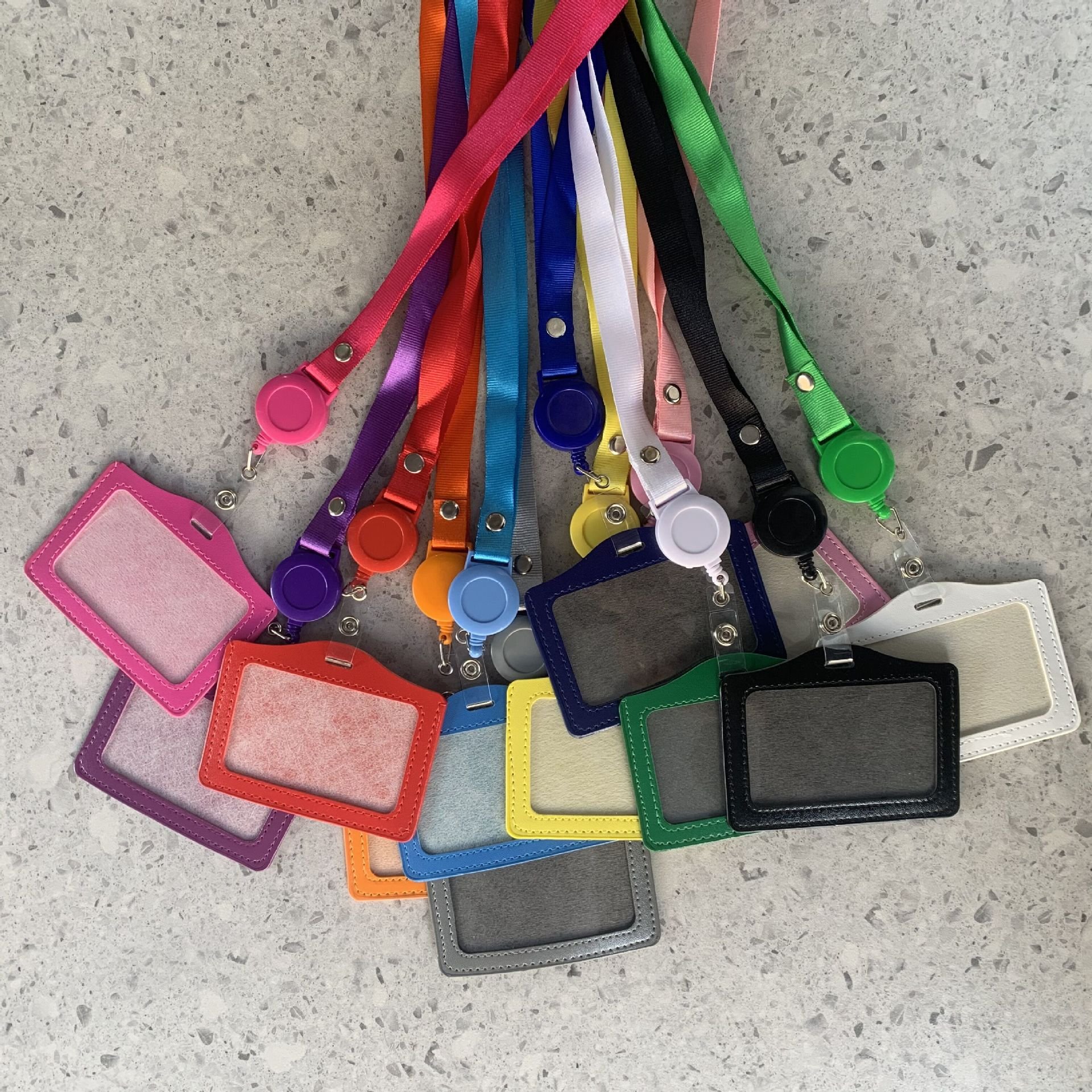 Waterproof college sublimation blank retractable badge safety buckle breakaway lanyard with id badge holder