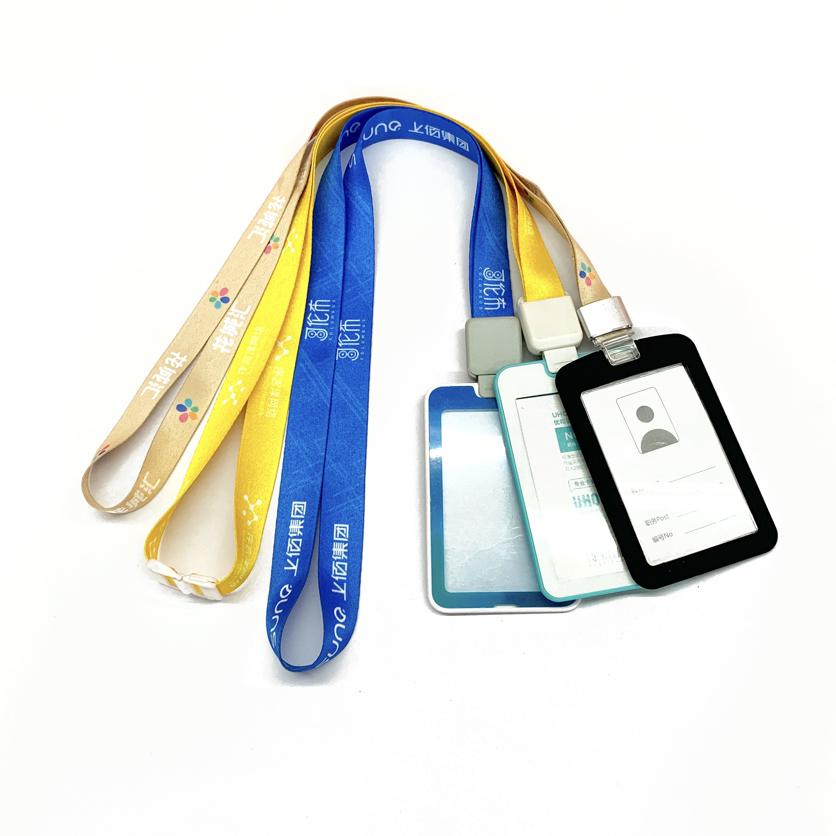 Lanyard< At Hollow Caphone Eyglassess 2x6 Embroded Whit 4x6 Officer Other Nylon Polyester Lanyards With Logo Custom