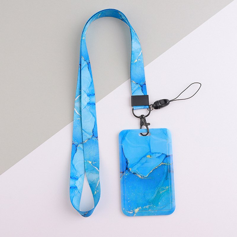 Unisex Work Card Lanyard Holders PU Bank Name Credit Card anime lanyard card holder