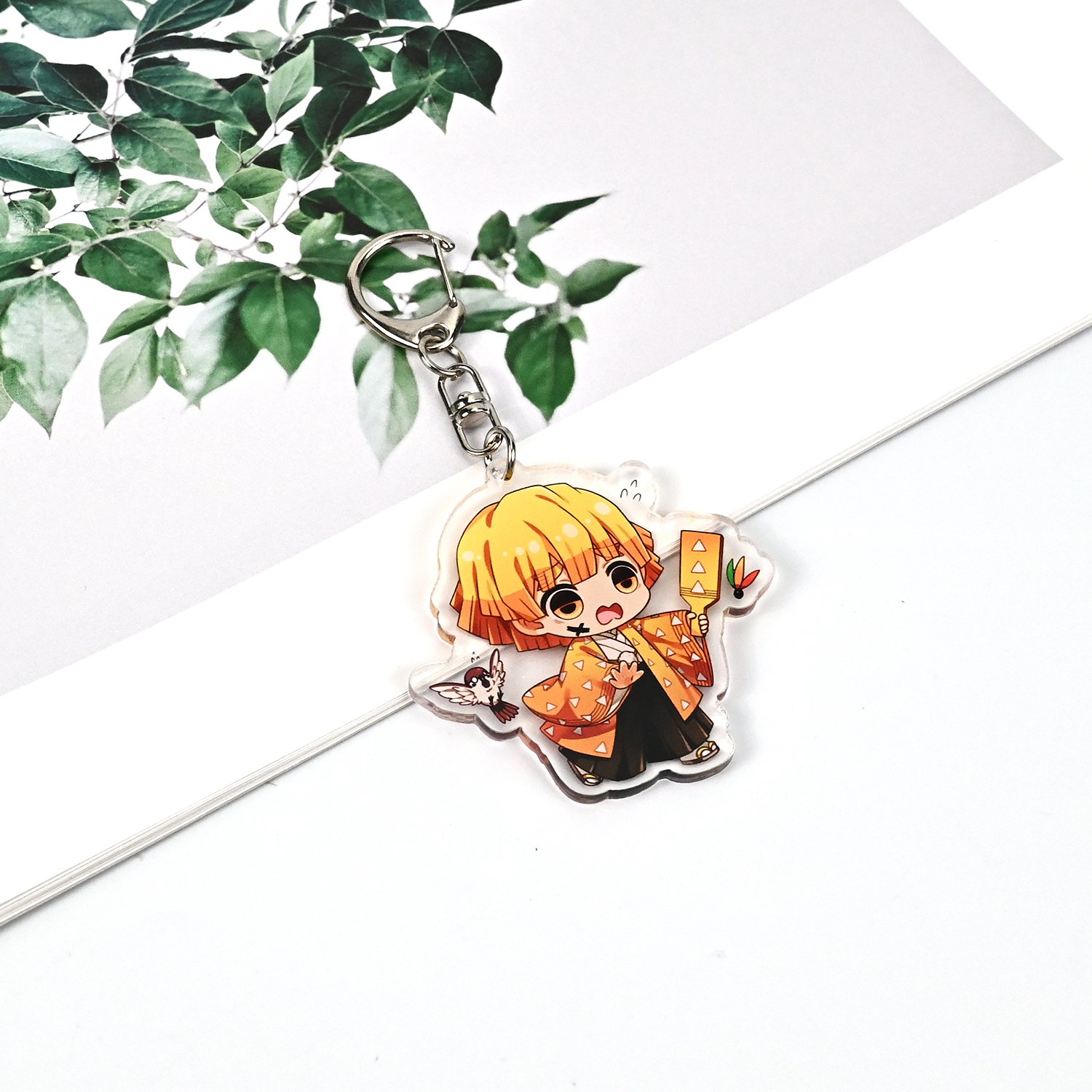 Fashion promotional items Customize your own printed transparent acrylic key hanger Plastic key ring Custom acrylic key chain