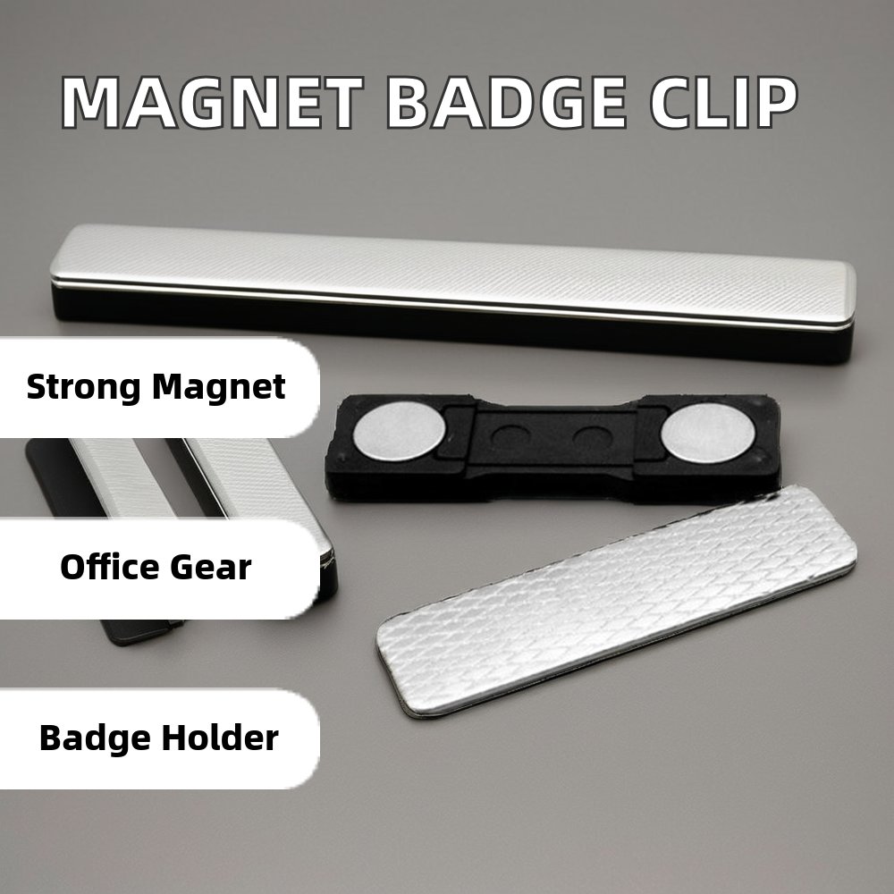 Reusable Office Plastic Adhesive Name Tag Badge Magnet Clips Holder N52 Neodymium round Industrial Magnet N35 Grade