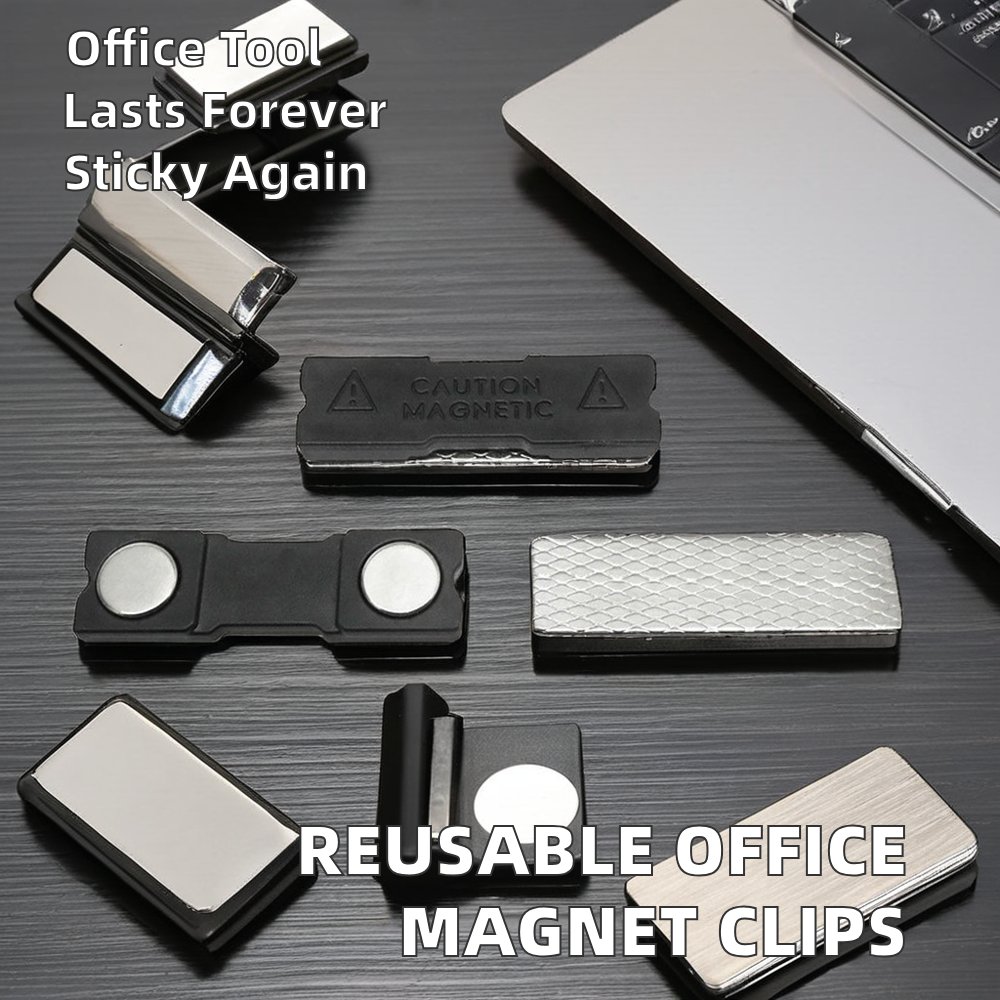 Reusable Office Plastic Adhesive Name Tag Badge Magnet Clips Holder N52 Neodymium round Industrial Magnet N35 Grade