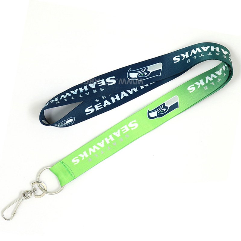 Promotional Personalised Polyester custom bright color sublimation heat transfer printing lanyard with neck id badge card holder