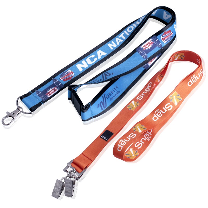 Promotional Personalised Polyester custom bright color sublimation heat transfer printing lanyard with neck id badge card holder
