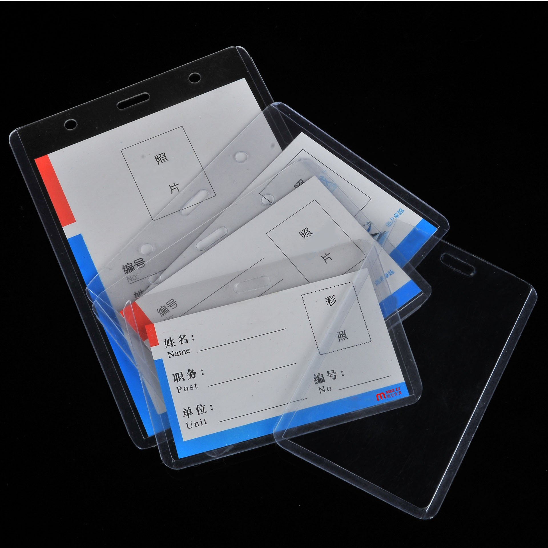 Exhibition Tour Group Id Card Holder Transparent Brand Access Card Sleeve Clear Id Card Holder Hard Plastic