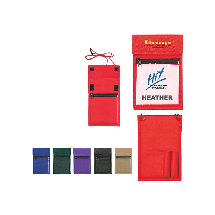 Non Woven Neck Wallet Badge Holder with Breakaway Neck Cord