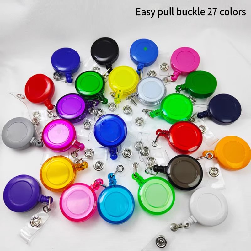 27 colors Retractable Badge Reel Badge Holder Reel Clip for ID Badge Holder