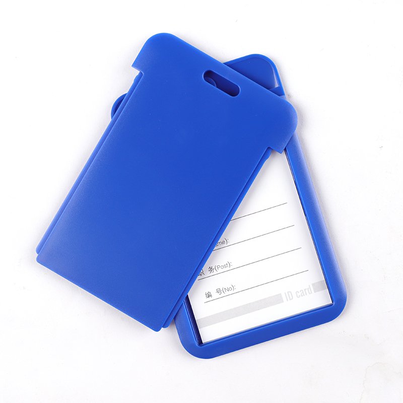 Kejea ID Name Badge Holders, Plastic Identification Card Protectors, ABS ID Card Holder with Neck Lanyard