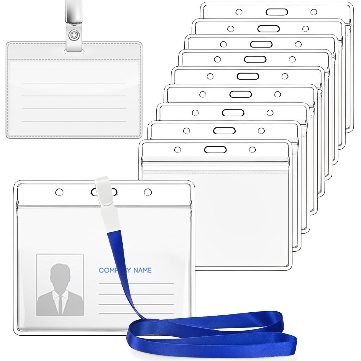 Protect ID Card Business Card Cover PVC Transparent Credit Card Holder Badge Travel ID Case Holder Accessories