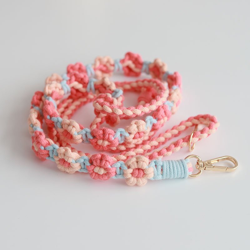 2025 Adjustable Daisy Braided Bag Strap Macrame Phone Case Purse Crossbody Camera Boho Accessories Lanyard Badge Holder