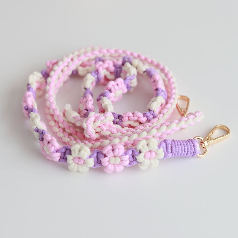 2025 Adjustable Daisy Braided Bag Strap Macrame Phone Case Purse Crossbody Camera Boho Accessories Lanyard Badge Holder