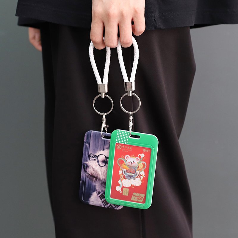 New Design Custom Free Sample Cartoon Cute Anime Badge Holders With ID Card customized sleeve lanyard