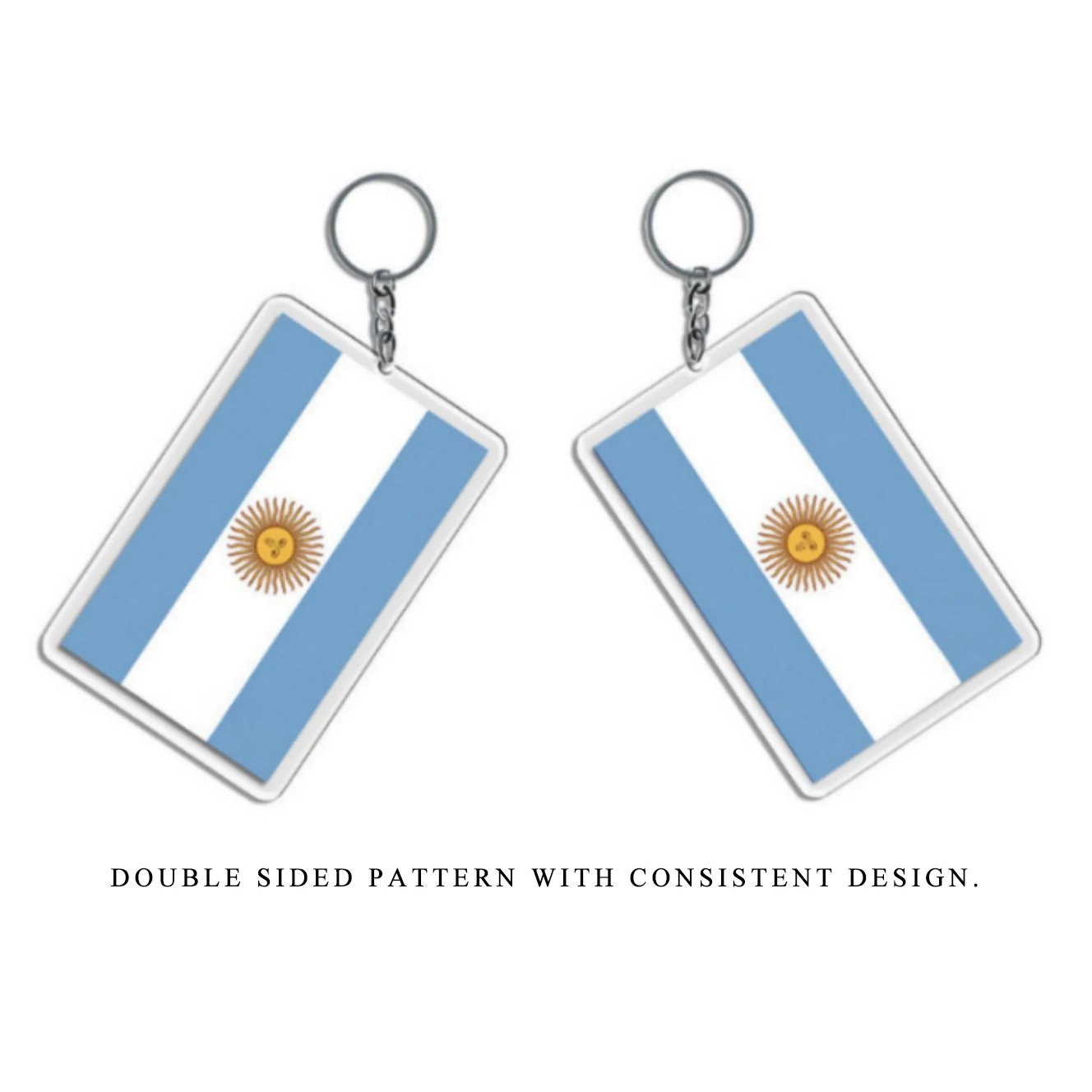 World Flag Keychain France Spain Russia Flags Acrylic Pendant Key Chain Ring Holder Jewelry National Football Lover Gifts
