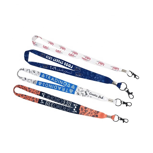 No Minimum Order Retractable Tool Custom Lanyard With Plastic Id Card Badge Holder Clip