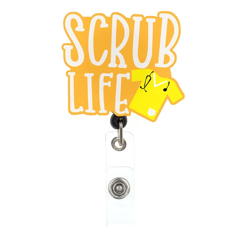 Acrylic Medical Series Nurse Nursing Student Badge Reel For Nurse Accessories Scrub Life Badge Holder