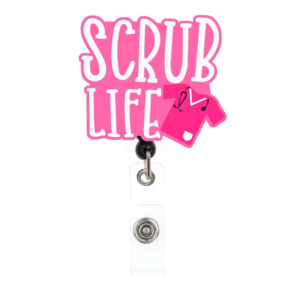 Acrylic Medical Series Nurse Nursing Student Badge Reel For Nurse Accessories Scrub Life Badge Holder