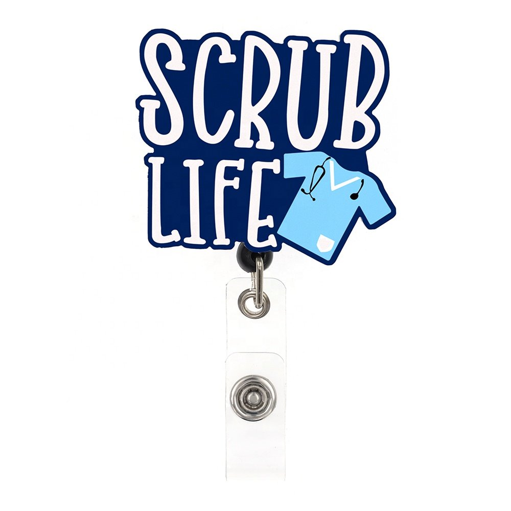 Acrylic Medical Series Nurse Nursing Student Badge Reel For Nurse Accessories Scrub Life Badge Holder