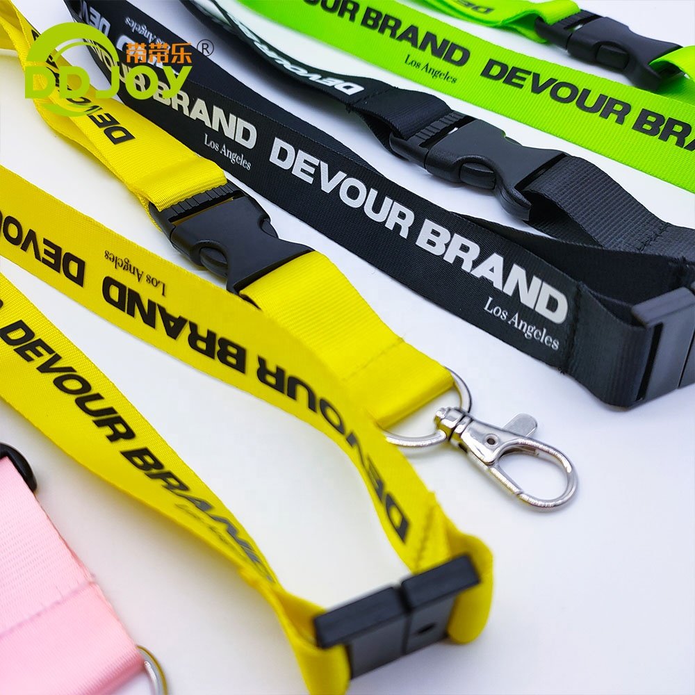 Custom Sublimation lanyards with safety buckle ,Custom Offset Printing Nylon Lanyards with id badge holder