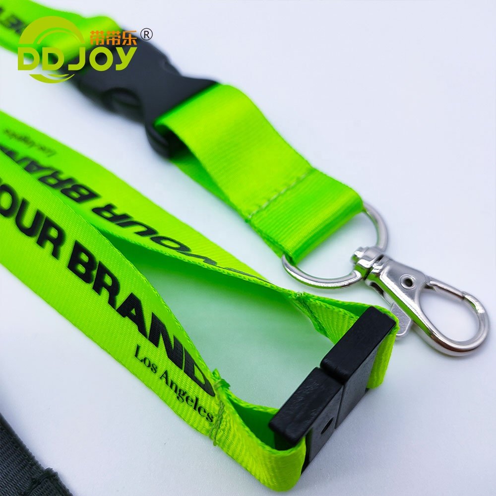 Custom Sublimation lanyards with safety buckle ,Custom Offset Printing Nylon Lanyards with id badge holder