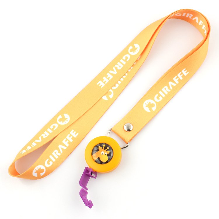 Retractable Lanyards Custom Name Badge Reel Holder Sublimation Polyester Printed Lanyards Retractable Straps Badge Reel Lanyard