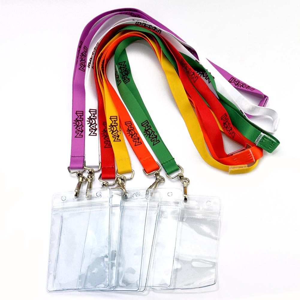 New Products Custom Woven Colour Neck String Name Brand Id Badge Holder Lanyard With Breakaway Clip
