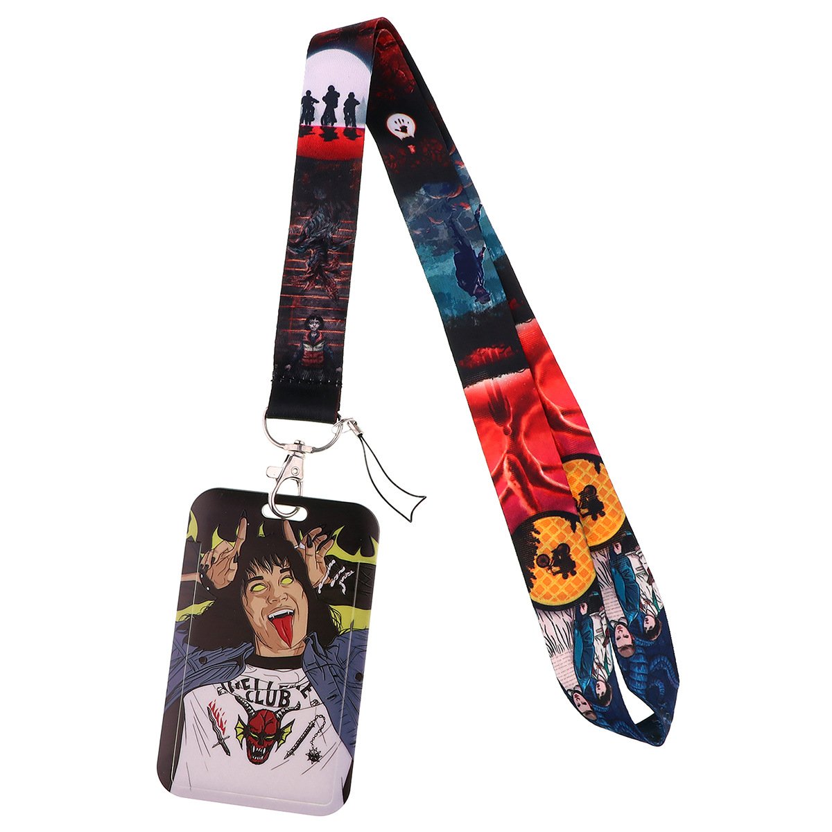 20mm custom logo cartoon anime card badge lanyard for promotion stitch ID holder lanyards