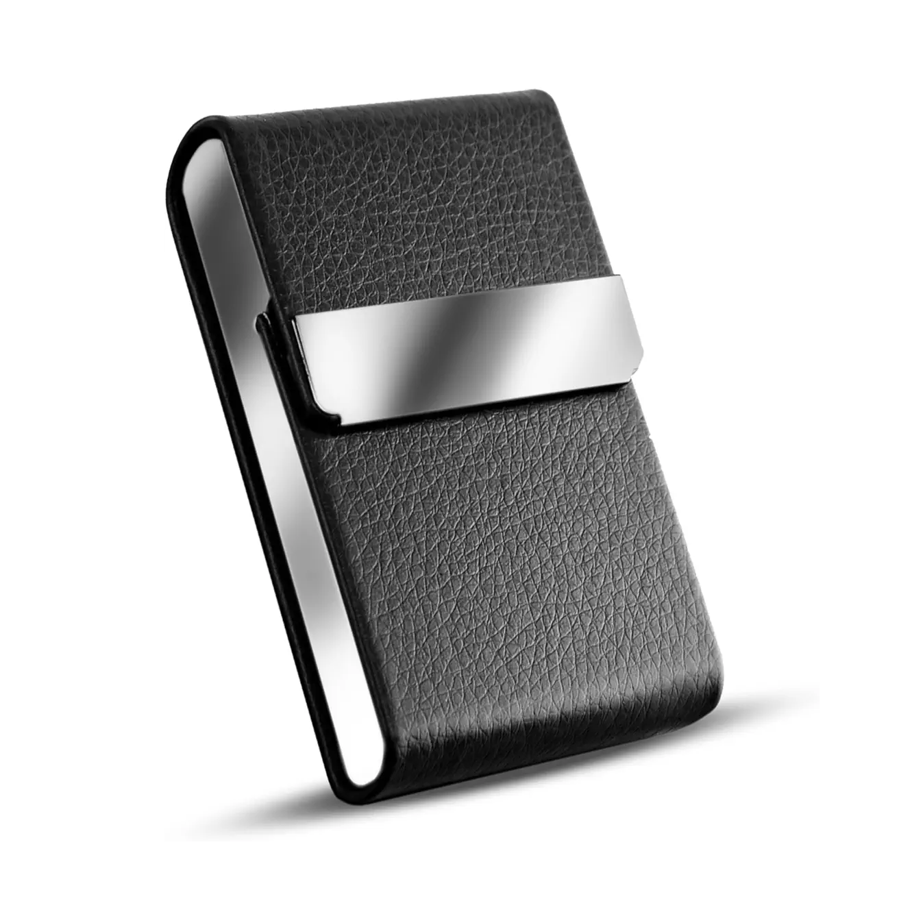 Vintage Unisex Pouch Pocket Magnetic Card Holder Case Black Colour for Business Credit Debit ID Cards Unisex Accessory