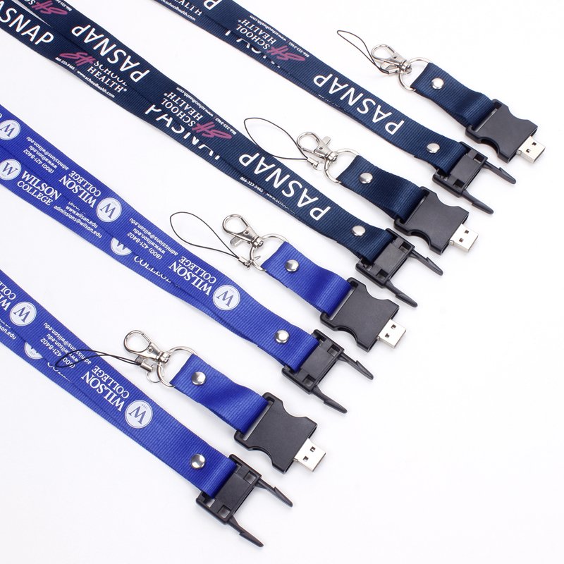 2022 Newest Factory Promotional custom Neck Lanyard Silkscreen Printed Polyester Keychain For ID Badge Holder with custom logo