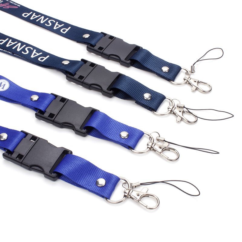 2022 Newest Factory Promotional custom Neck Lanyard Silkscreen Printed Polyester Keychain For ID Badge Holder with custom logo