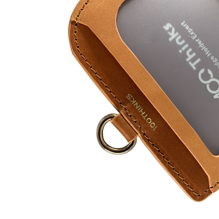 Hot Selling Fashionable Leather ID Card Case Holder with Customized Logo for Photo Credit Card & Logo Badge