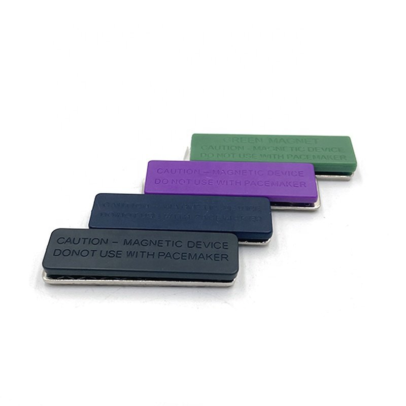 Reusable plastic Magnetic Badge Name Tag Permanent Badge Holder With 3 Magnets