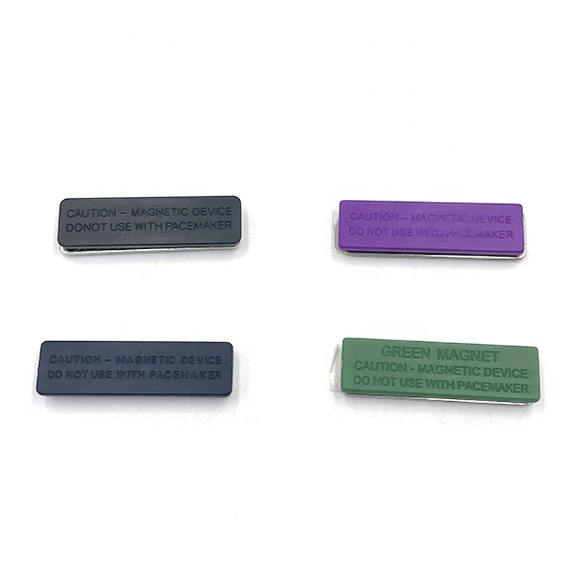 Reusable plastic Magnetic Badge Name Tag Permanent Badge Holder With 3 Magnets