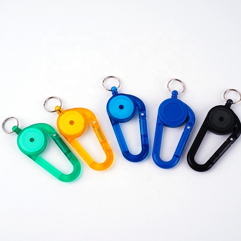 Popular Heavy Duty Retractable Badge Holders with Key Carabiner for Nurse and Daily Use