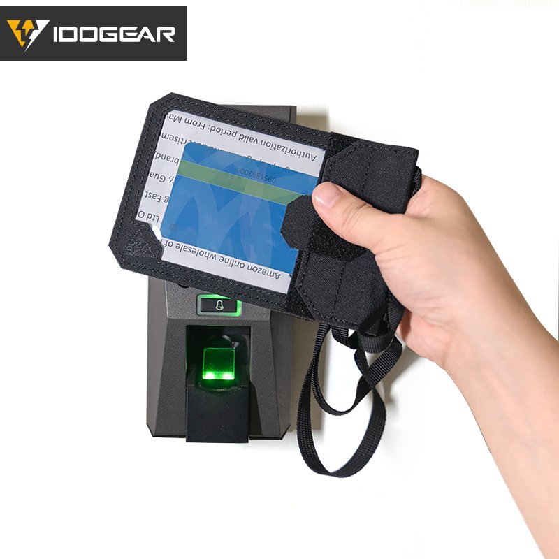 IDOGEAR New Tactical ID Card Holder Credit Card Pouch Business Lanyard Zipper ID Card Holder Badge Holders