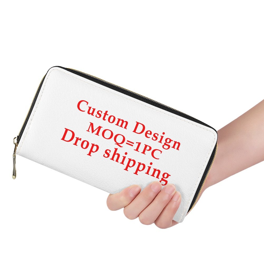 Wholesale Polynesian Samoan Tribal Print Custom Print Wallet for Ladies Cute Purse With Zipper Long PU leather Wallets for Women