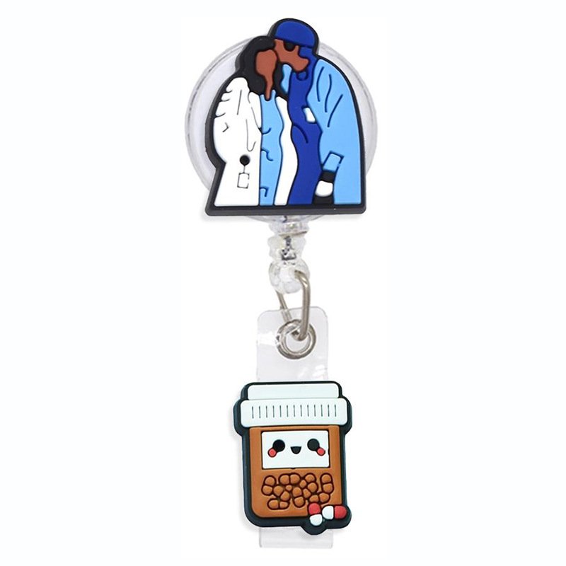 Wholesale Custom Retractable Plastic badge Holder Bunny Medical Badge Reels