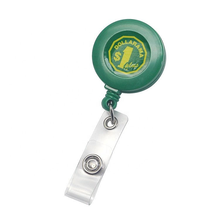 Custom logo metal zinc alloy blank sublimation medical stainless steel string retractable pull yoyo ID card badge holder reel