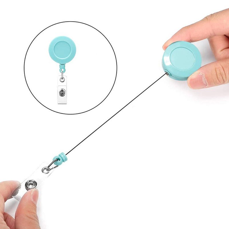 Wholesale round Plastic Yoyo Key Holder Sublimation Retractable Badge Reel with Metal Alligator Clip