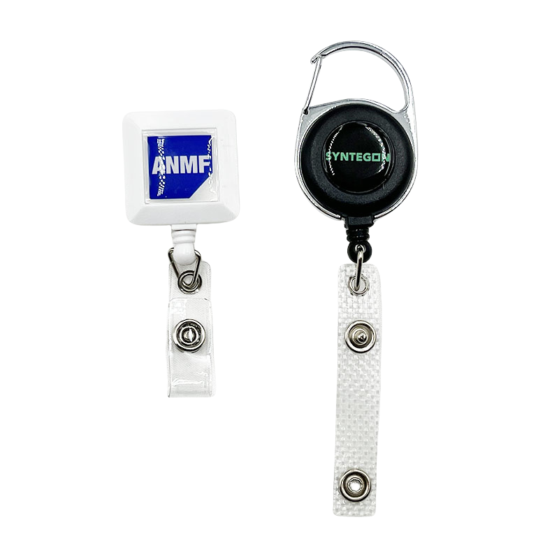 Hot Sale Retractable Badge Reel Holders Durable Plastic Carabiner Badge Reel Id Card Holder Badge Reel